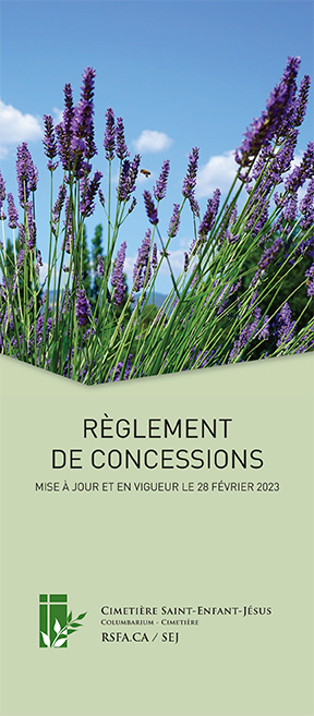 Règlement de concessions - Cimetière Saint-Enfant Jésus